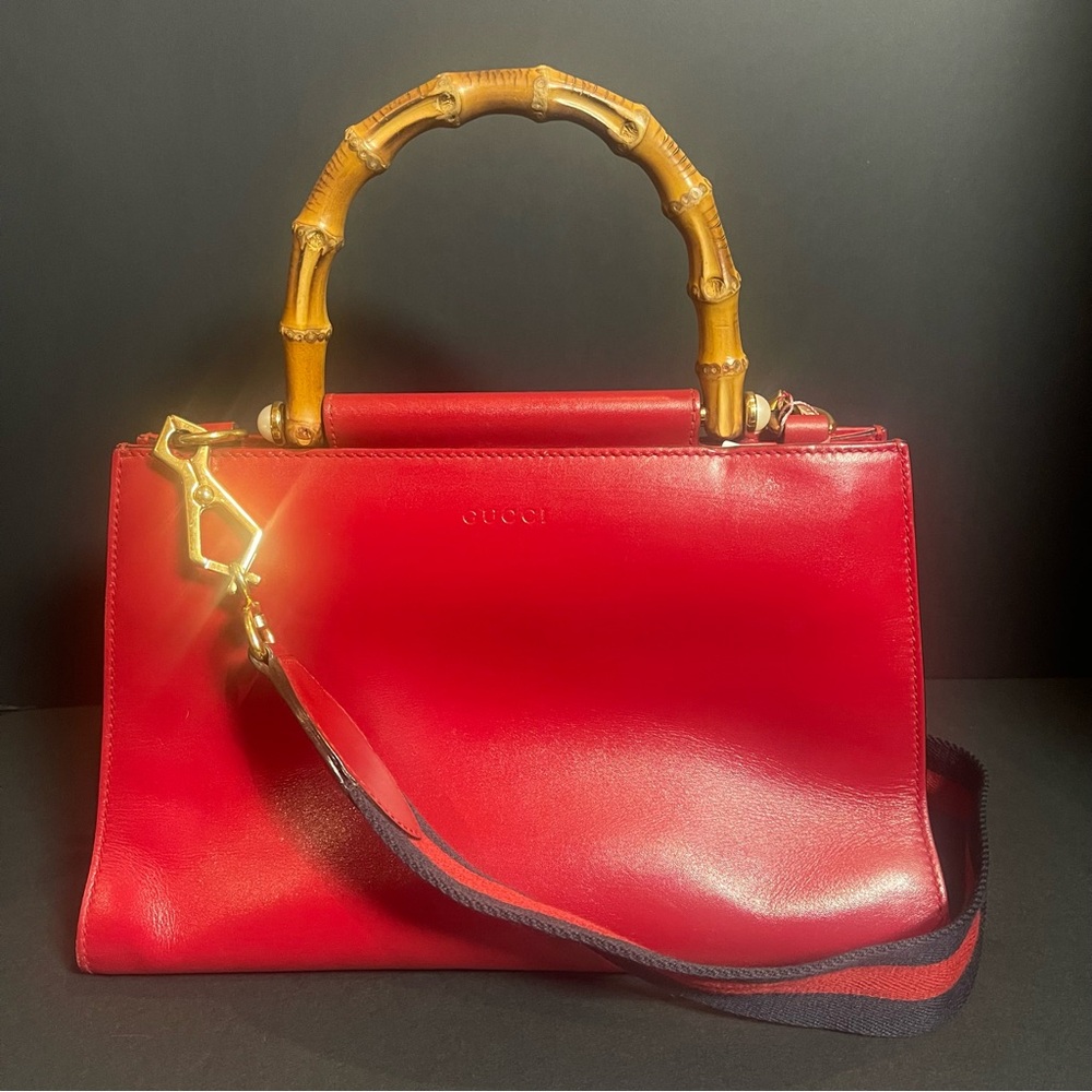 VGUC Gucci Nymphea Bamboo 2 Way Bag